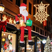 Décoration de Noël gonflable d'extérieur Père Noël 2,1 m Tangkula
