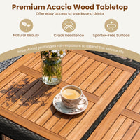 Ensemble de bar extérieur Tangkula 7 pièces avec 6 chaises rembourrées