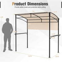 Tangkula 7.8 x 4.4 FT Grill Gazebo