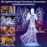 Tangkula Ange iridescent lumineux de Noël de 1,6 m