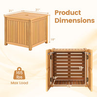 Tangkula 2-in-1 Outdoor Side Table with Storage