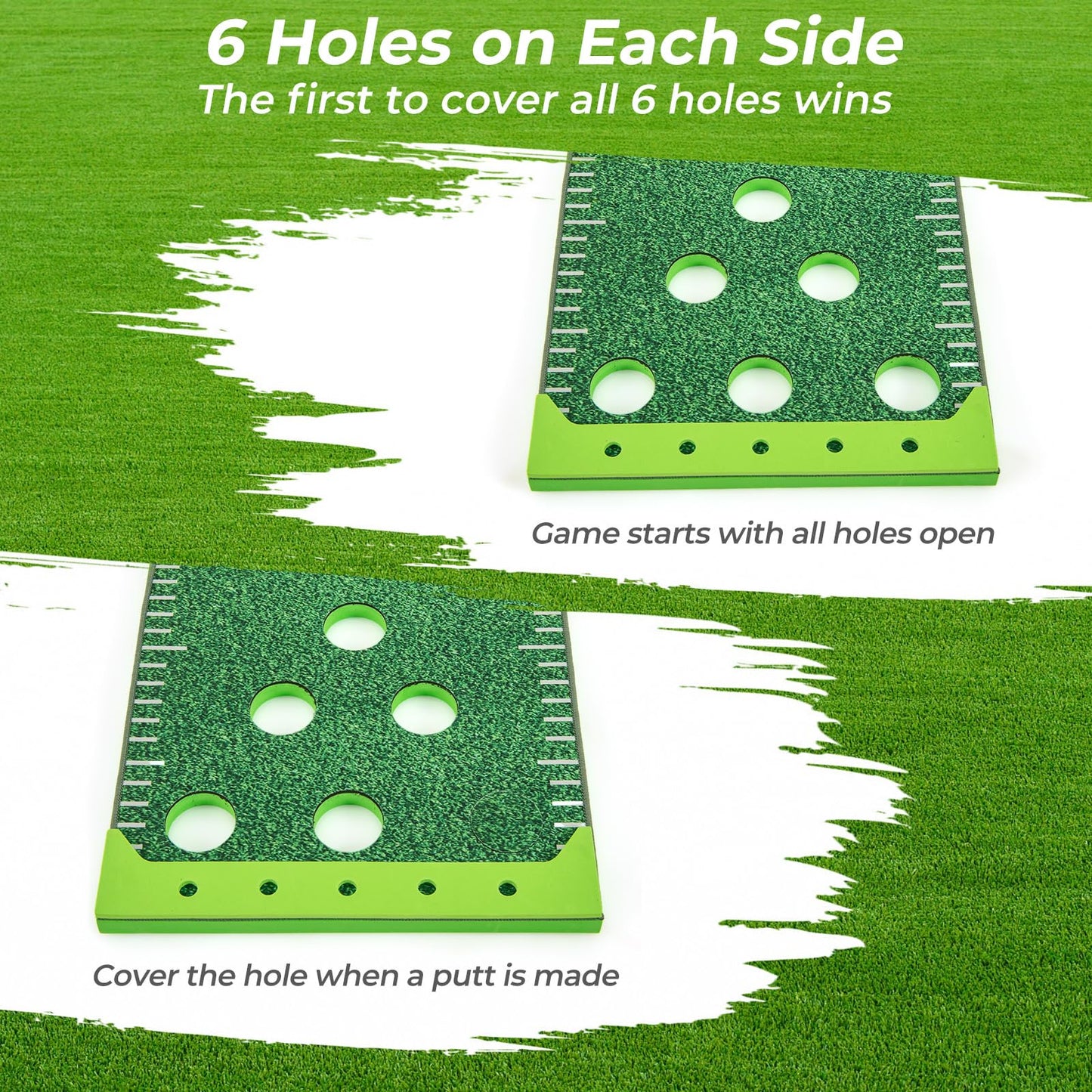 Tangkula 11 FT Golf Pong Game Set with 2 Adjustable Putters