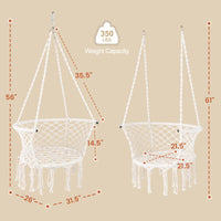 Chaise hamac suspendue Tangkula avec pompons
