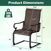 Tangkula Set of 2/4 Patio Chairs