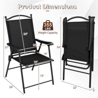 Tangkula Folding Patio Chairs Set of 2/4