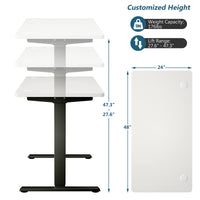 Tangkula Dual Motor Electric Standing Desk with Memory Controller & 2 Cable Holes