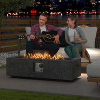 Tangkula 42.5” Propane Gas Fire Pit, 50,000 BTU Smokeless Fire Pit for Outside Patio