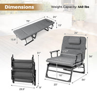 Tangkula Lounge Chair Outdoor with Cushion