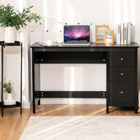 Computer Desk with 3 Storage Drawers, Modern Home Office Desk w/Spacious Desktop