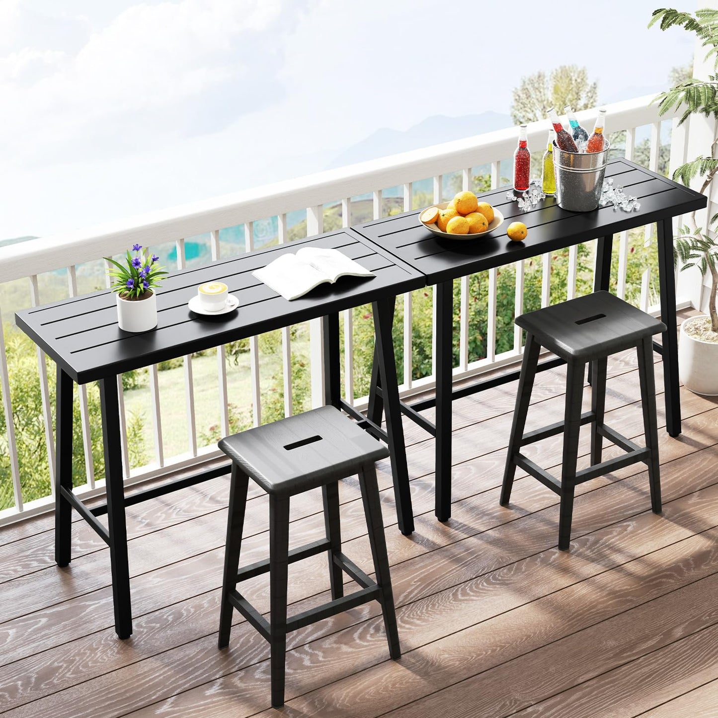 Tangkula 36" Patio Counter Height Bar Table