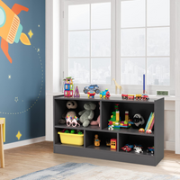 Tangkula Wood Storage Cube Bookcase, Multipurpose Display Storage Cabinet