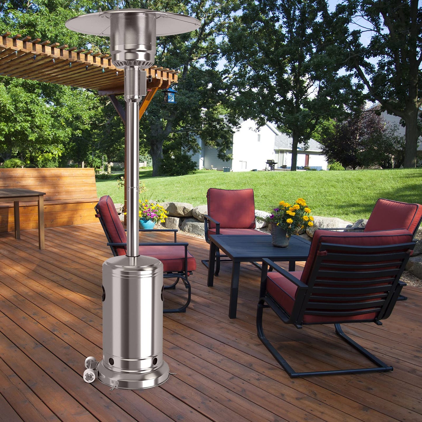 Patio Heater, 50000 BTU Propane Heater with Wheels