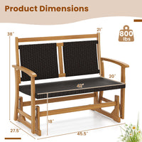 Tangkula Patio Rattan Glider Chair（double seat）