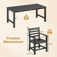 Tangkula 7 Pcs Outdoor Dining Table Set for 6