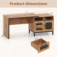 Tangkula 71" Large Executive Computer Desk