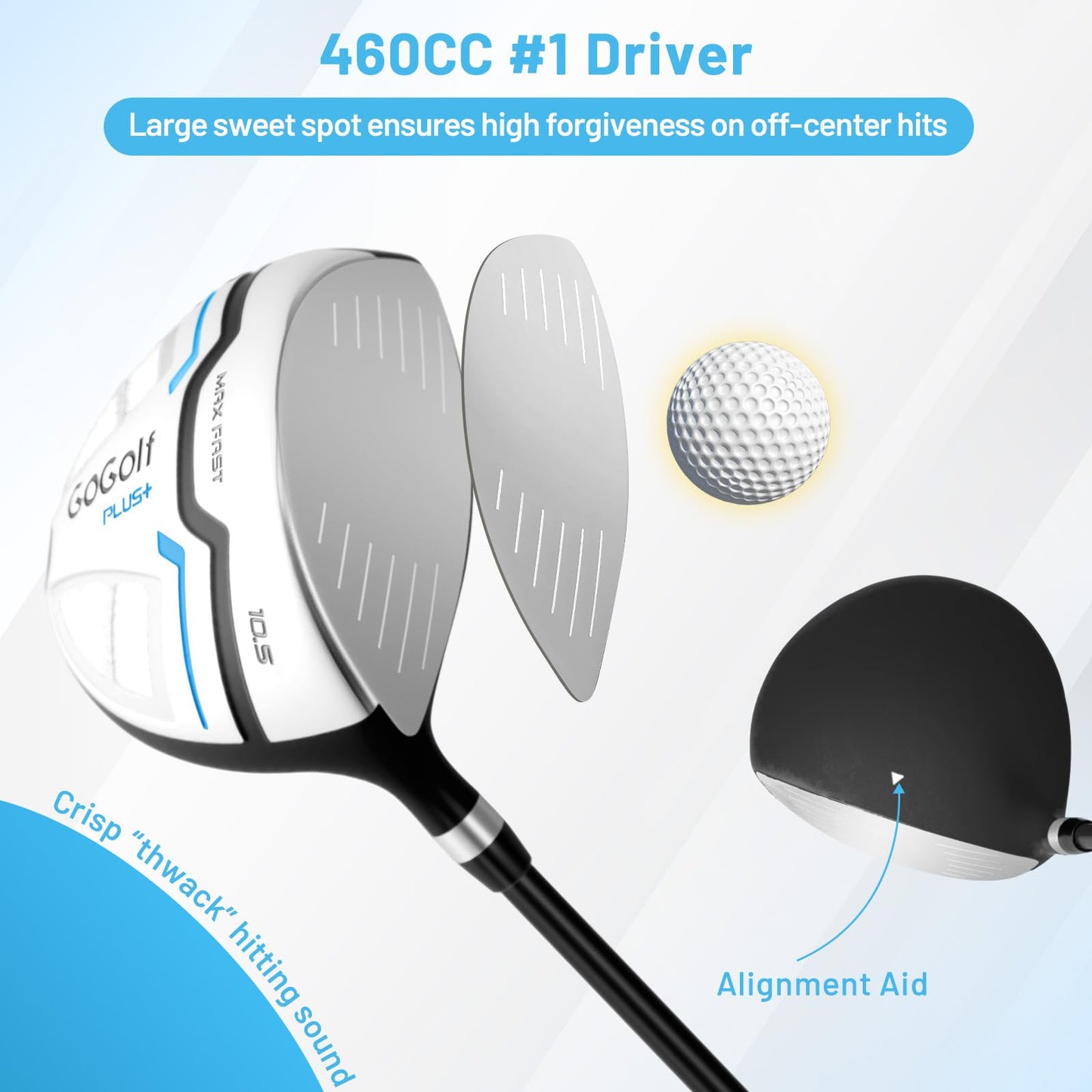 Tangkula 12 Pieces Men's Complete Golf Clubs Set Right Hand