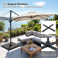 Tangkula 11 x 9 FT Patio Umbrella with Base Included