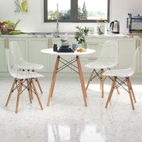 Tangkula 5-Piece Dining Table Set for 4, Kitchen Table Set with PET Seat