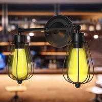 Tangkula Wall Sconce Wall Light Fixture Black Matal Industrial Vintage Rustic Retro Style