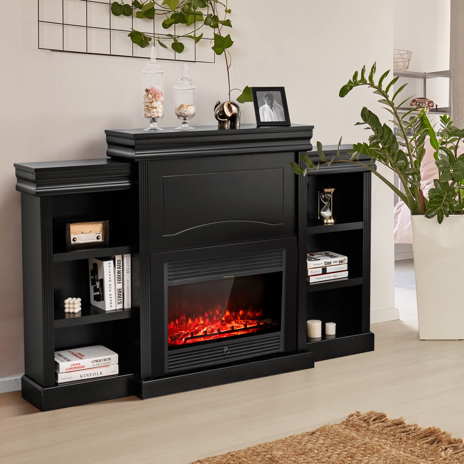 70 Inches Freestanding Mantel Stand - Tangkula