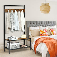 Tangkula 3 In 1 Entryway Hall Tree with Coat Rack & Shoe Storage