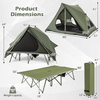 Tangkula 2 in 1 Tent Cot for Outdoor Hiking