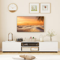 Tangkula Modern TV Stand for up to 70” TVs 63”L Minimalist Entertainment Center