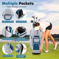 Tangkula Lightweight Golf Club Bag with 11 Pockets