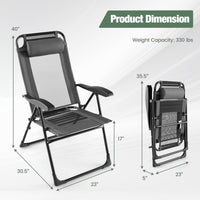 Tangkula Folding Patio Chairs Set