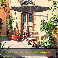 Tangkula 8 FT Wall Mounted Patio Umbrella with Adjustable Pole