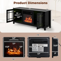 Tangkula 58" LED Fireplace TV Stand for TVs up to 65"