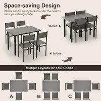 Tangkula  Retro Kitchen Table and Chairs Set for 4