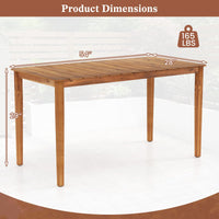 Tangkula Rectangular Outdoor Dining Table（54 x 28 x 29）