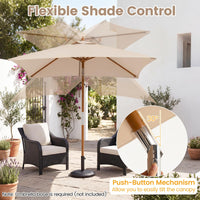 Tangkula 7 FT Patio Umbrella with Tilt Adjustment | Rectangular