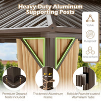 Tangkula 12x16 FT Hardtop Gazebo for Patio Garden Deck Lawn