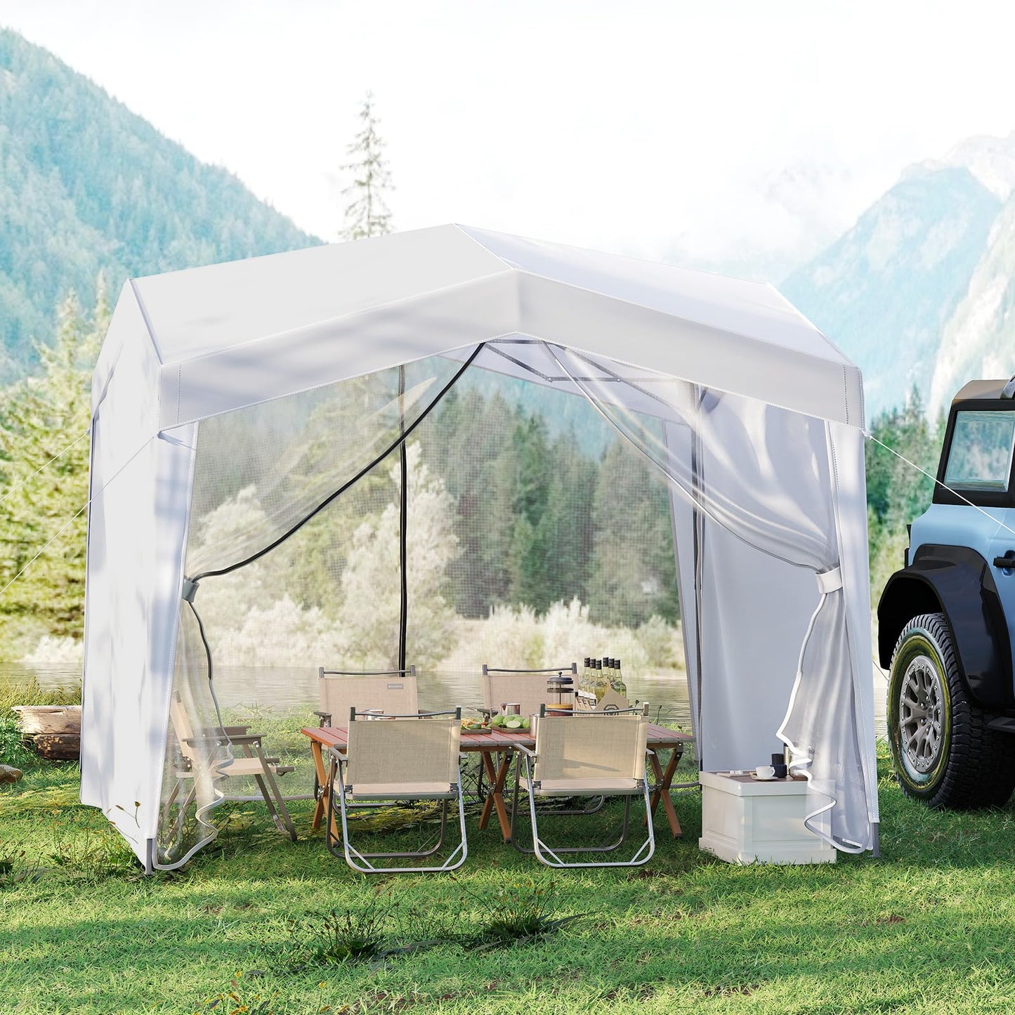 Tangkula 10x10Ft Pop up Canopy with Sidewalls