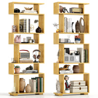 Étagère en forme de S à 6 niveaux Tangkula pour bureau