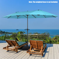 Tangkula Double-Sided Patio Umbrella for Poolside