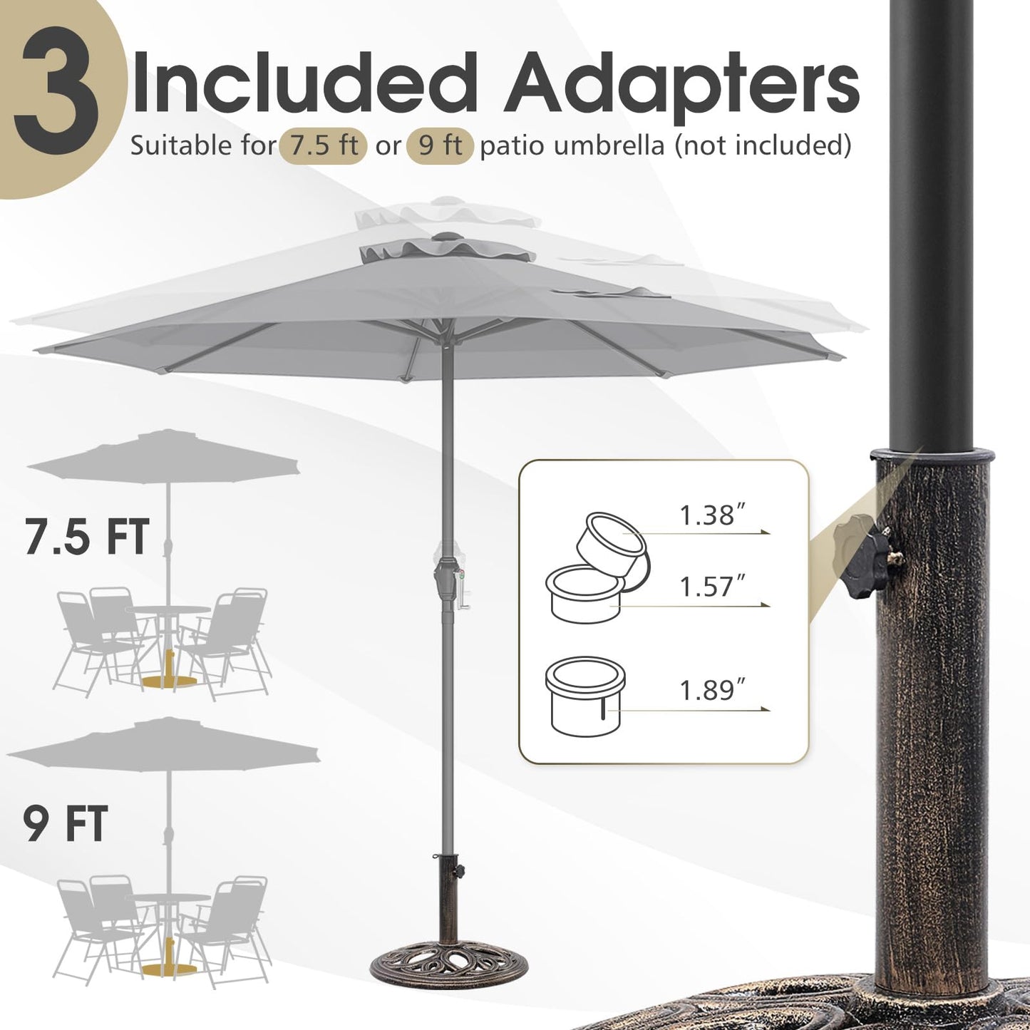 Tangkula 22 lbs Heavy Duty Umbrella Base