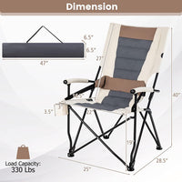 Tangkula Folding Camping Chair, Portable Lightweight Camp Chair