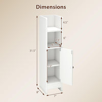 Tangkula Small Bathroom Storage Cabinet for Small Spaces