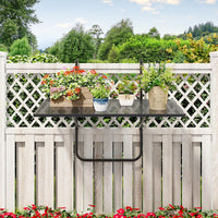 Tangkula Balcony Railing Table Outdoor Folding Hanging Table（24” x 20” x 20”）