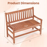 Tangkula 44 Inch Wood Outdoor Garden Bench