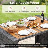 Tangkula 5 Piece Wicker Outdoor Bar Set for Pool Backyard Deck
