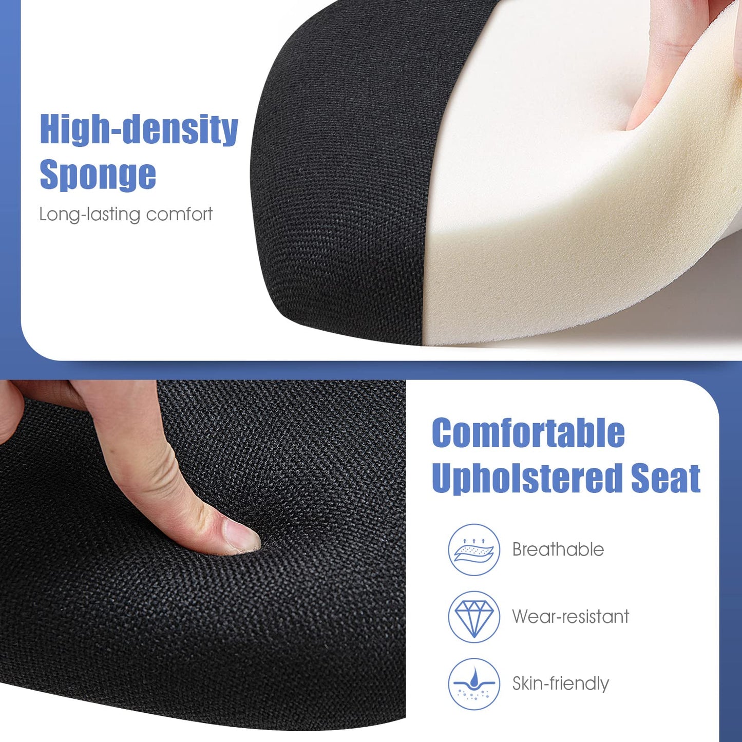 Tangkula Conference Room Chairs, Stackable Office Guest Chairs with Upholstered Back & Seat
