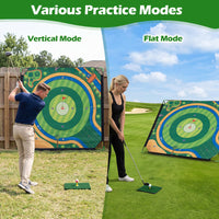 Tangkula Golf Chipping Game Set with Carry Bag 6 FT Large Golf Target Mat