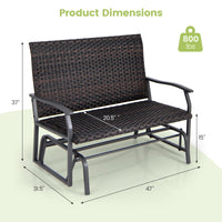 Banc balançoire de jardin Tangkula