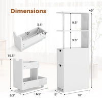 Tangkula Slim Bathroom Storage Cabinet