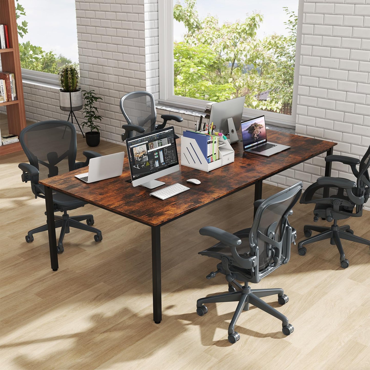 Tangkula 8 FT Conference Table Rectangle Office Computer Desk