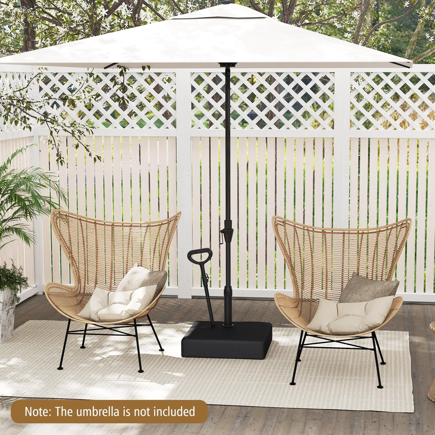 Tangkula Umbrella Base with Wheels